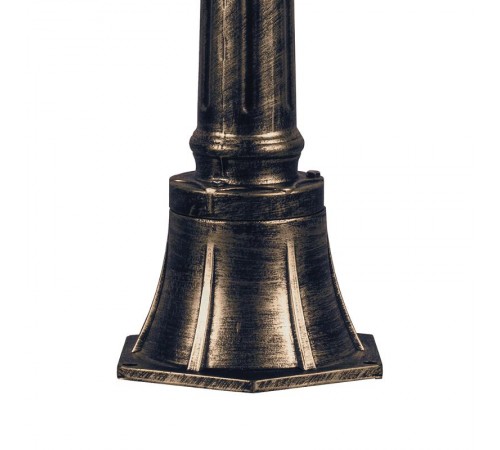 Светильник садово-парковый PL3706 60W 230V E27 180*180*1100мм черное золото (столб 1,0M)  11374  FERON