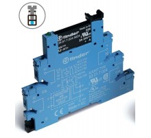 Интерфейсный модуль, твердотельное реле; выход 6A (24В DC); питание 230-240В АС/DC; подавление утечки тока  388132409024  Finder
