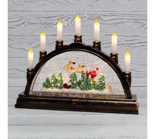 Декоративный светильник Подсвечник с эффектом снегопада  501-164  NEON-NIGHT