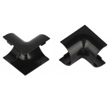 Внутренний угол  IC-KK-20-12-GR для полукруглого кабель-канала графит 20х12мм 2шт/комплект  Б0064924  ЭРА