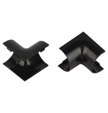 Внутренний угол  IC-KK-20-12-GR для полукруглого кабель-канала графит 20х12мм 2шт/комплект  Б0064924  ЭРА