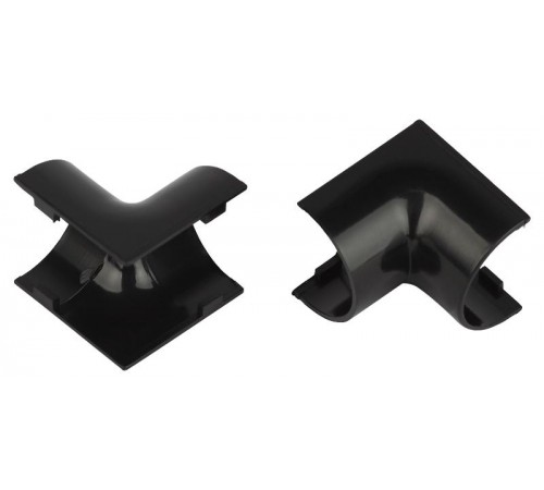 Внутренний угол  IC-KK-20-12-GR для полукруглого кабель-канала графит 20х12мм 2шт/комплект  Б0064924  ЭРА