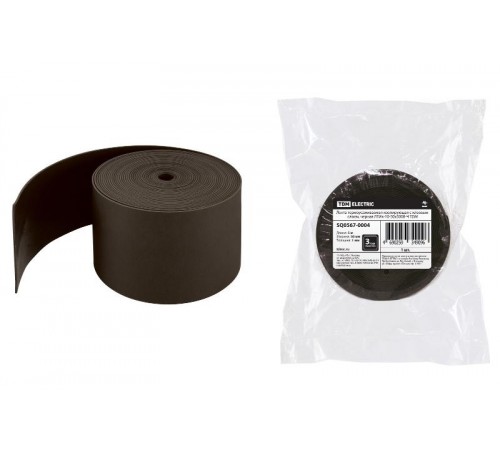 Лента термоусаживаемая, черная ЛТИк-10-50х5000-Ч  SQ0567-0004  TDM