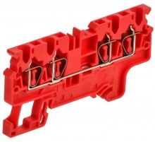 ARMAFIX Клемма пруж. CX2.5-4 4-конт. красная  AF-CT42-00-4-K04-002  IEK