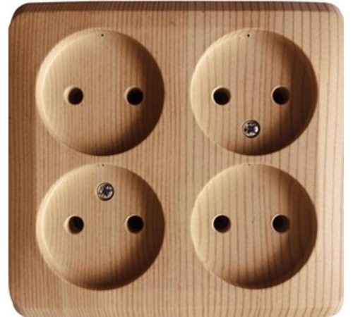 Этюд Сосна О/У Розетка Розетка 4-ая без заземления без шторок  PA16-205D  SE