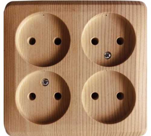 Этюд Сосна О/У Розетка Розетка 4-ая без заземления без шторок  PA16-205D  SE