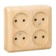 Этюд Сосна О/У Розетка Розетка 4-ая без заземления без шторок  PA16-205D  SE