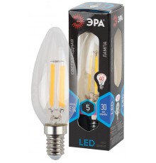 Лампа светодиодная LED 5Вт E14 220В 4000К F-LED B35 свеча  Б0019003  ЭРА