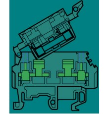 Клемма M4/8.SFT винт 4мм.кв., тест., держатель предохранителя 5х20, 5х25 мм, гнезда диаметром 2 мм.  1SNA115662R2200  TE