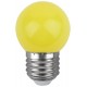 Лампы cветодиодные ERAYL45-E27 LED Р45-1W-E27 (диод. шар, желт., 4SMD, 1W, E27, для белт-лайт) (10/100/6000)  Б0049576  ЭРА