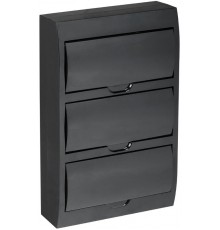 Корпус модульный пластиковый навесной ЩРН-П-36 черный с черной дверью IP41 KREPTA 3  MKP13-N-36-41-K02  IEK