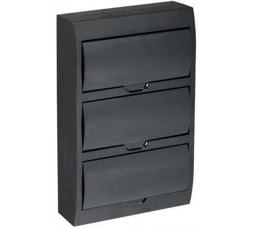 Корпус модульный пластиковый навесной ЩРН-П-36 черный с черной дверью IP41 KREPTA 3  MKP13-N-36-41-K02  IEK