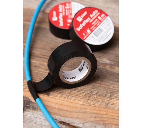 Изолента ПВХ 15мм 5м черный серии SafeFlex Auto  plc-iz-sfau-b  EKF