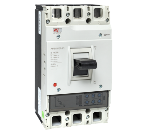 Выключатель автоматический AV POWER-3/4 4P 630А 50kA ETU2.0  mccb-34-630-2.0-av  EKF