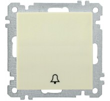 BOLERO кремовый Выключатель 1-клавишный кнопочный 10А ВС10-1-4-Б  EVB14-K33-10  IEK