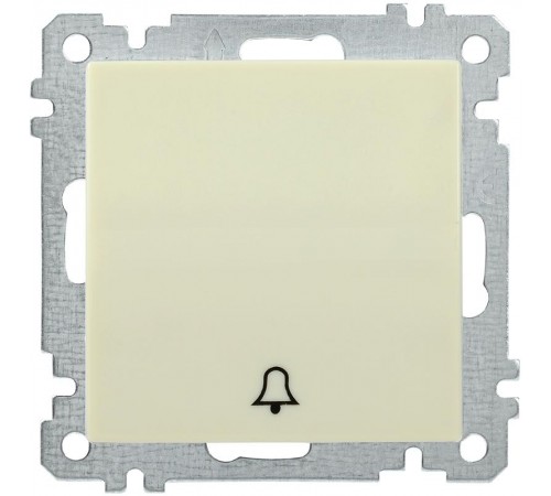 BOLERO кремовый Выключатель 1-клавишный кнопочный 10А ВС10-1-4-Б  EVB14-K33-10  IEK