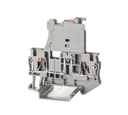 Клемма для предохранителя, зажим push-in, 2 точки подключения, 4 кв.мм, серая  VPR-4-HESILED250  DKC