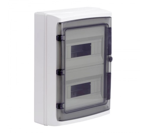 Щиток настенный с дверцей 24 мод.,IP65, серый, с клеммным блоком 63А  RB24W6TGD  DKC