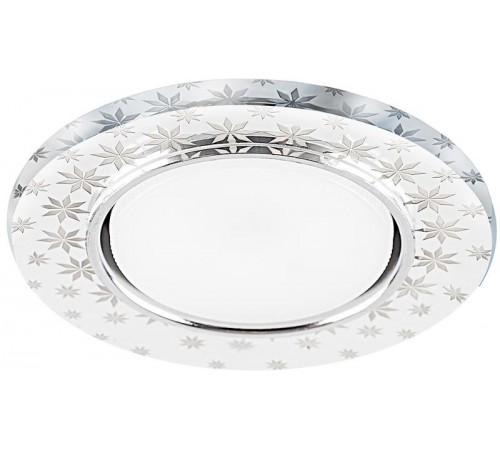 Светильник потолочный встраиваемый под лампу GX53 CD4030 20LED*2835 SMD 4000K, 15W GX53, без лампы, прозрачный, хром  32653  FERON