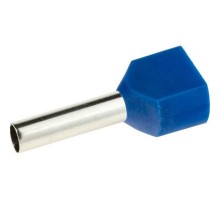 Наконечник-гильза двойная с изолир.фланцем 16 кв.мм синий (НШВИ2)  IFD2-16-14BL  DKC