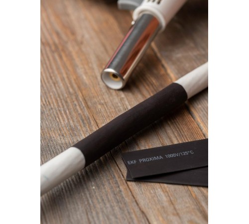 Термоусаживаемая трубка ТУТ нг 16/8 черная EKF PROxima  tut-16-b-1m  EKF