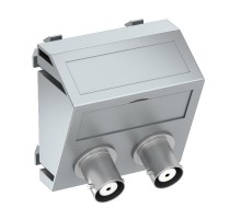 Мультимедийная рамка Audio-BNC Modul45 (серебристый) (MTS-2BC F AL1)  6105108  OBO Bettermann