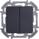 Inspiria Антрацит Выключатель 2-клавишный С/У без рамки  673623  Legrand
