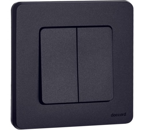 Inspiria Антрацит Выключатель 2-клавишный С/У без рамки  673623  Legrand