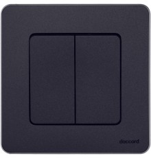 Inspiria Антрацит Выключатель 2-клавишный С/У без рамки  673623  Legrand