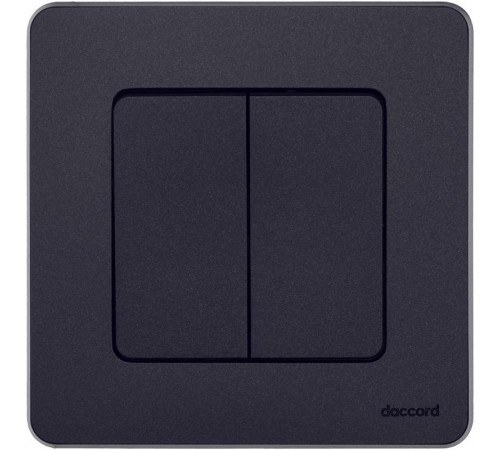 Inspiria Антрацит Выключатель 2-клавишный С/У без рамки  673623  Legrand