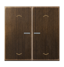 Клавиша для KNX кнопки, 2 группы, с окошком и символами "стрелки"; металл; латунь Antik  ME102KO5PAT  Jung