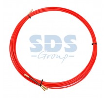 Протяжка кабельная (мини УЗК в бухте), стеклопруток, d=3,5 мм, 7 м красная  47-1007  REXANT