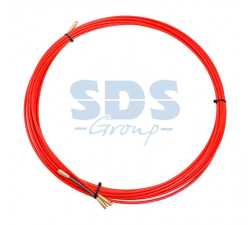 Протяжка кабельная (мини УЗК в бухте), стеклопруток, d=3,5 мм, 7 м красная  47-1007  REXANT