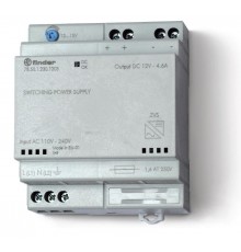 Импульсный источник питания; вход 110...240В AC; выход 12В DC, 50Вт; модульный, ширина 70мм; предохранитель входой цепи  785112301203  Finder