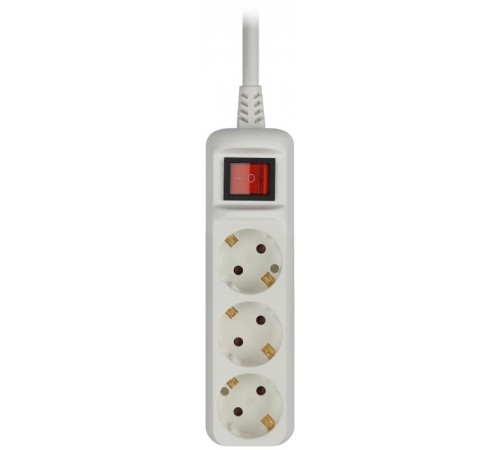 Удлинитель 3 гнезда 3м с/з 16А с выключателем U-3es-3m ПВС  Б0028378  ЭРА