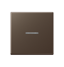 Одинарная клавиша с окошком для балансирных механизмов выключателей (кнопок) с подсветкой, в комплекте с AS90HP (крепежный элемент); дюропласт; мокко;