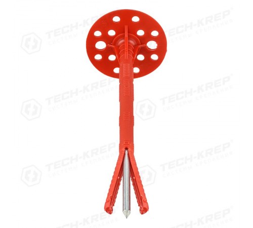 Дюбель для теплоизоляции с мет. гвоздём 10х180 (50 шт) - пакет ( 2,14 кг)  102050  Tech-KREP