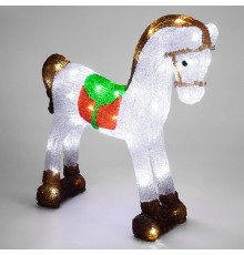 Акриловая светодиодная фигура Лошадка 38х13х38 см, 60 светодиодов, IP65, понижающий трансформатор в комплекте  513-332  NEON-NIGHT