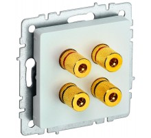 BRITE АудиоРозетка 4-местная РА10-БрЖ жемчужный  BR-S40-K36  IEK