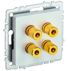 BRITE АудиоРозетка 4-местная РА10-БрЖ жемчужный  BR-S40-K36  IEK