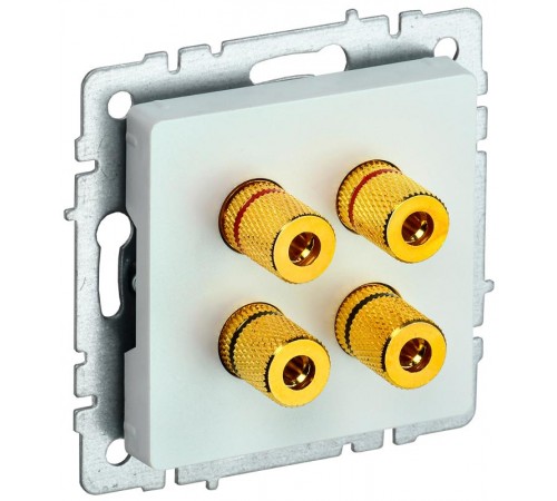 BRITE АудиоРозетка 4-местная РА10-БрЖ жемчужный  BR-S40-K36  IEK
