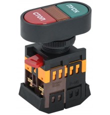 Кнопка APВВ-22N "Пуск-Стоп" d22мм неон/240В 1з+1р   BBD11-APBB-K51  GENERICA