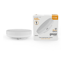 Лампа светодиодная LED BASIC GX53 5,5W 420lm 3000K 1/10/100  10849162  Gauss