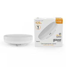 Лампа светодиодная LED BASIC GX53 5,5W 420lm 3000K 1/10/100  10849162  Gauss