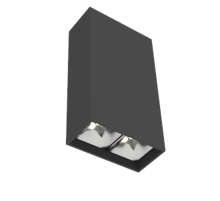 Светодиодный светильник DL-Box Reflect Multi 1x2 накладной 8 Вт 3000 К 80х40х150 мм RAL9005 черный муар  V1-R0-90251-20L36-2000830  VARTON