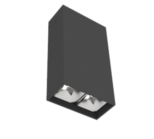 Светодиодный светильник DL-Box Reflect Multi 1x2 накладной 8 Вт 3000 К 80х40х150 мм RAL9005 черный муар DALI  V1-R0-90251-20D55-2000830  VARTON