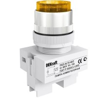 Лампа комм. ALTE 22 мм Цвет:ЖЕЛТЫЙ неон 220В ЛK-22 DE  25009DEK  DEKraft