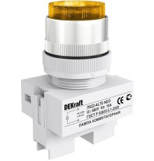 Лампа комм. ALTE 22 мм Цвет:ЖЕЛТЫЙ неон 220В ЛK-22 DE  25009DEK  DEKraft