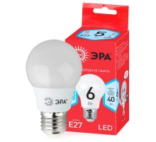 Лампа светодиодная RED LINE LED A55-6W-840-E27 R E27 / Е27 6 Вт груша нейтральный белый свет  Б0050688  ЭРА