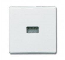 Клавиша для мех. 1-кл.выкл./перекл./кнопки, с красной линзой (IP44), серия Allwetter 44, цвет альпийский белый  1731-0-1734   2CKA001731A1734  ABB